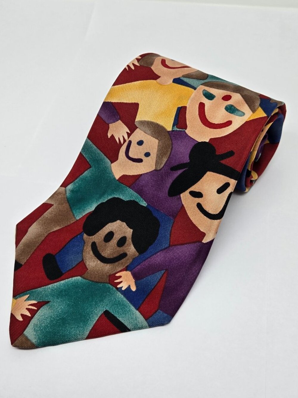 Save the Children Dana Age 12 Helping Children 100% Silk Mens Tie